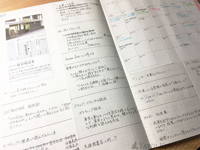 手帳術 情報を1冊のノートにまとめるといろいろ便利 Yayoi Kuronuma