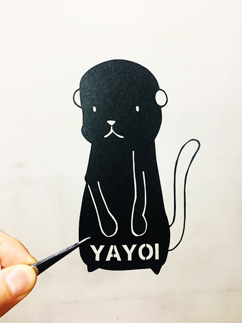 フリー図案 簡単な図案からやってみよう 切り絵のやり方 Yayoi Kuronuma